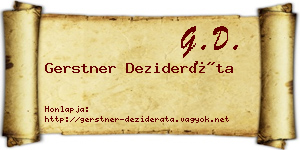 Gerstner Dezideráta névjegykártya